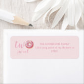 Roze Donut Verjaardag Etiket (Insitu)