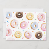 Roze Donut Verjaardag Foto Bedankt Kaart (Achterkant)