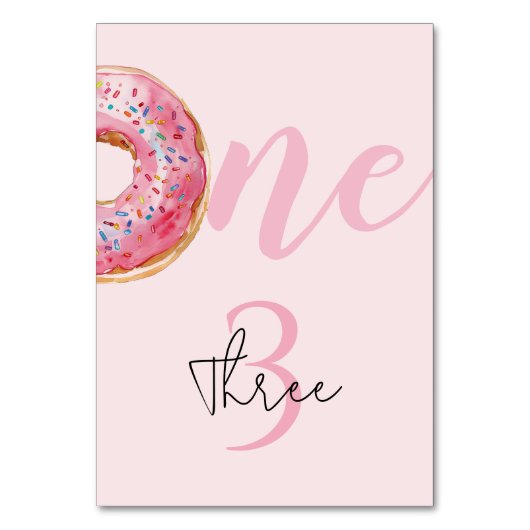 Roze Donut Verjaardag Kaart (Voorkant)