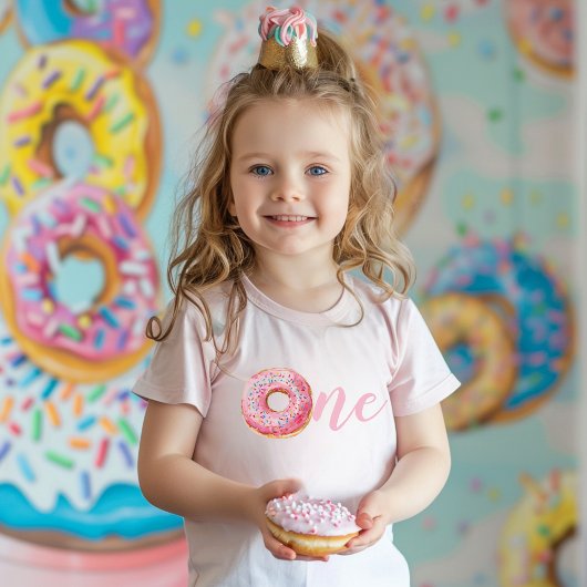 Roze Donut Verjaardag Kinder Shirts