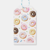 Roze Donut Verjaardagsfeestje Dank u Label Cadeaulabel (Achterkant)