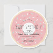 Roze Donut Virtual Baby Sprinkle Douche Circle Kaart (Voorkant)
