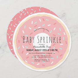 Roze Donut Virtual Baby Sprinkle Douche Circle Kaart