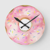 Roze Donut Waterverf Doughnut Cute Sprinkles