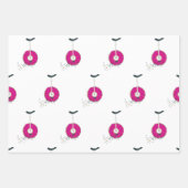 Roze Donut Wheel Unicycle met kleurrijke sprinken Inpakpapier Vel (Voorkant 2)