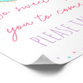 Roze Donut zo mooi Birthday Favor Sign Poster (Hoek)