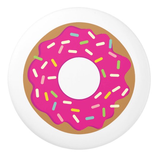Roze donutdeur en trekknop van de lade keramische knop (Voorkant)