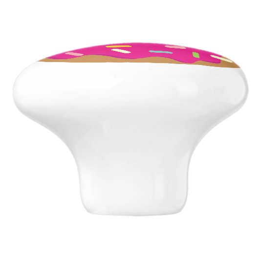 Roze donutdeur en trekknop van de lade keramische knop (Zijkant)