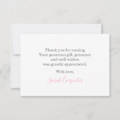 Roze donuts bedankt notitiekaartje (Achterkant)