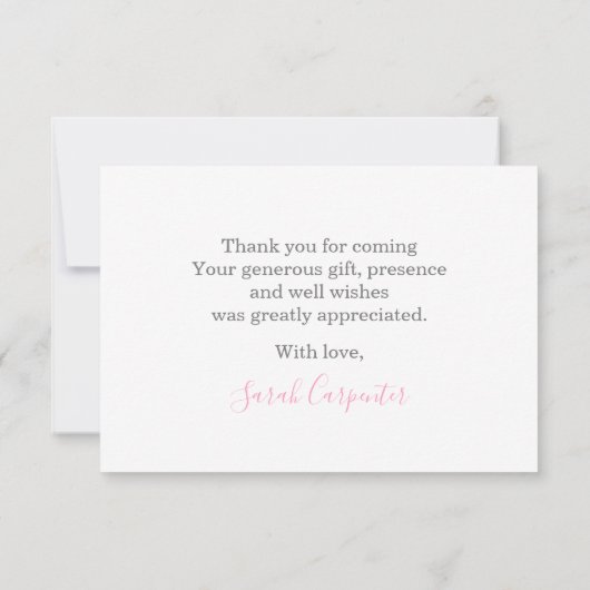 Roze donuts bedankt notitiekaartje (Achterkant)