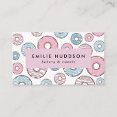 Roze Donuts, Blauwe Donuts, Kakshop, Deeg Shop Visitekaartje (Voorkant)