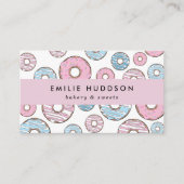 Roze Donuts, Blauwe Donuts, Kakshop, Deeg Shop Visitekaartje (Voorkant)