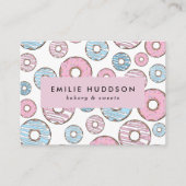 Roze Donuts, Blauwe Donuts, Kakshop, Deeg Shop Visitekaartje (Voorkant)