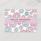 Roze Donuts, Blauwe Donuts, Kakshop, Deeg Shop Visitekaartje (Voorkant)