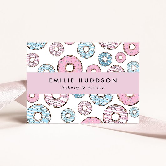 Roze Donuts, Blauwe Donuts, Kakshop, Deeg Shop Visitekaartje