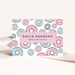 Roze Donuts, Blauwe Donuts, Kakshop, Deeg Shop Visitekaartje