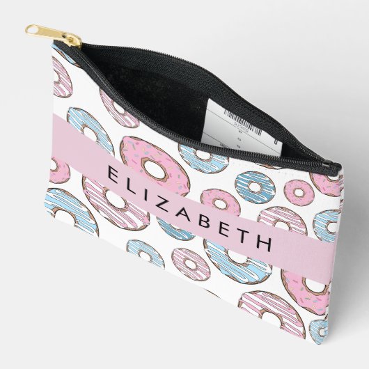 Roze Donuts, Blauwe Donuts, Sprinkles, Jouw naam Etui (Open)