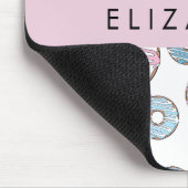 Roze Donuts, Blauwe Donuts, Sprinkles, Jouw naam Muismat (Hoek)