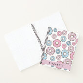 Roze Donuts, Blauwe Donuts, Sprinkles, Jouw naam Notitieboek (Binnen)