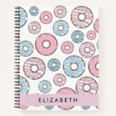 Roze Donuts, Blauwe Donuts, Sprinkles, Jouw naam Notitieboek (Voorkant)