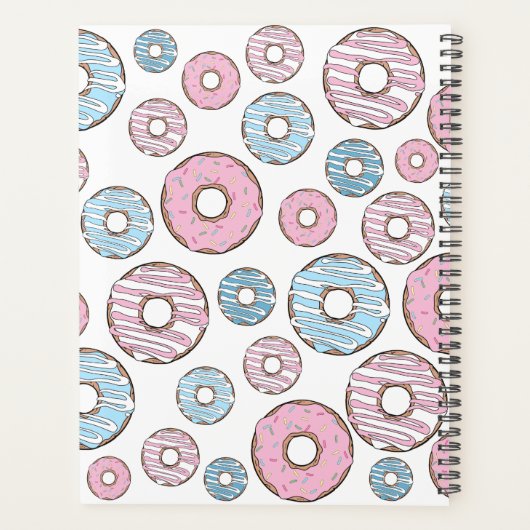 Roze Donuts, Blauwe Donuts, Sprinkles, Jouw naam Planner (Achterkant)