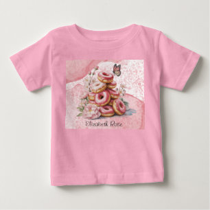 Roze Donuts & Bloemvlinder Meisje Baby Shower