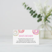 Roze Donuts Boeken voor Baby insert kaart (Staand voorkant)
