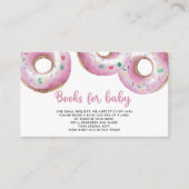 Roze Donuts Books for baby Informatiekaartje (Voorkant)