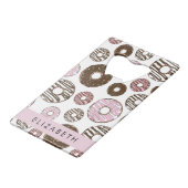 Roze Donuts, Bruine Donuts, Sprinkles, Jouw naam Creditkaart Flessenopener (Achterkant Gekanteld)