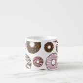 Roze Donuts, Bruine Donuts, Sprinkles, Jouw naam Espresso Kop (Voorkant)