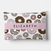 Roze Donuts, Bruine Donuts, Sprinkles, Jouw naam Etui (Achterkant)