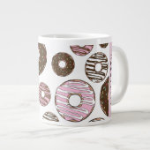 Roze Donuts, Bruine Donuts, Sprinkles, Jouw naam Grote Koffiekop (Voorkant rechts)