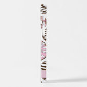 Roze Donuts, Bruine Donuts, Sprinkles, Jouw naam iPhone Hoesje (Linkerkant)