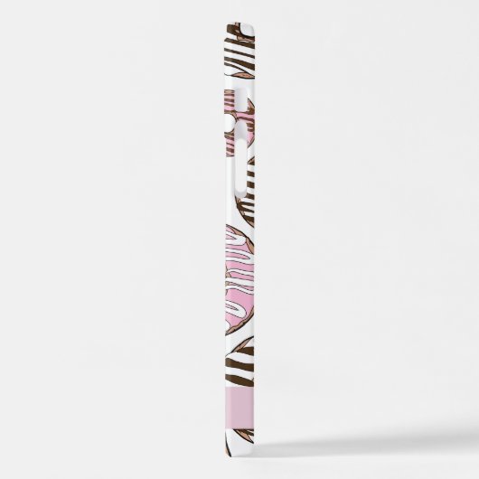 Roze Donuts, Bruine Donuts, Sprinkles, Jouw naam iPhone Hoesje (Linkerkant)