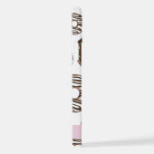 Roze Donuts, Bruine Donuts, Sprinkles, Jouw naam iPhone Hoesje (Rechterkant)