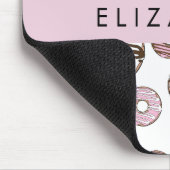 Roze Donuts, Bruine Donuts, Sprinkles, Jouw naam Muismat (Hoek)