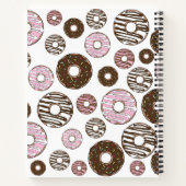 Roze Donuts, Bruine Donuts, Sprinkles, Jouw naam Notitieboek (Achterkant)