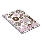 Roze Donuts, Bruine Donuts, Sprinkles, Jouw naam Notitieboek (Rechterzijde)