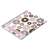 Roze Donuts, Bruine Donuts, Sprinkles, Jouw naam Notitieboek (Linkerzijde)
