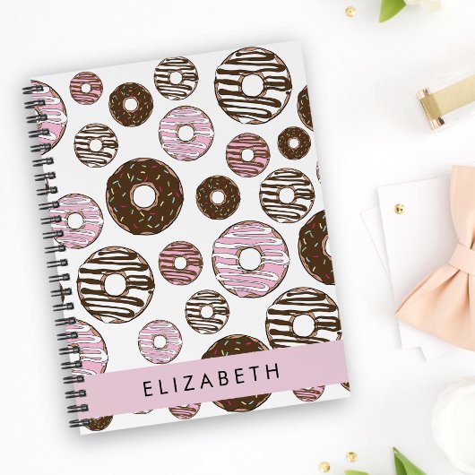Roze Donuts, Bruine Donuts, Sprinkles, Jouw naam Planner