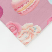 Roze Donuts, Cupcakes en Snoepjes Fleece Deken (Hoek)