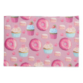 Roze Donuts, Cupcakes en Snoepjes Kussensloop (Achterkant)