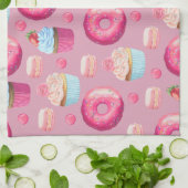 Roze Donuts, Cupcakes en Snoepjes Theedoek (Gevouwen)