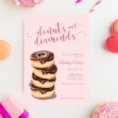 Roze Donuts Diamonds Bruids Douche Uitnodiging