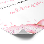 Roze Donuts en Luiers Baby Envelope Station Poster (Hoek)