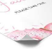 Roze Donuts en Luiers Baby shower Favors Poster (Hoek)