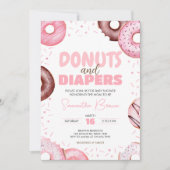 Roze Donuts en Luiers Baby shower Kaart (Voorkant)