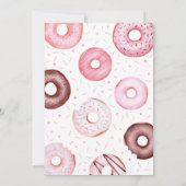Roze Donuts en Luiers Baby shower Kaart (Achterkant)