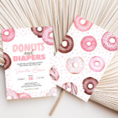 Roze Donuts en Luiers Baby shower Kaart