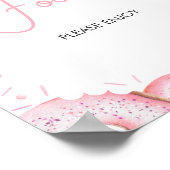 Roze Donuts en Luiers Baby shower Voedsel Poster (Hoek)